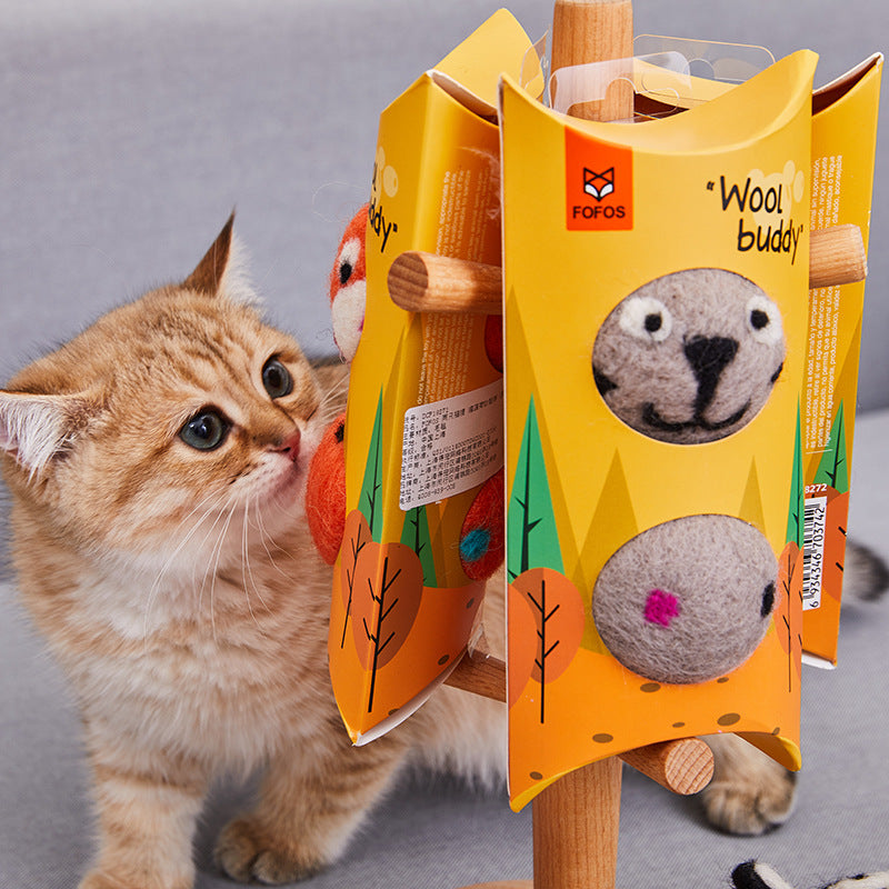 Felt Bell Cat Ball Toy